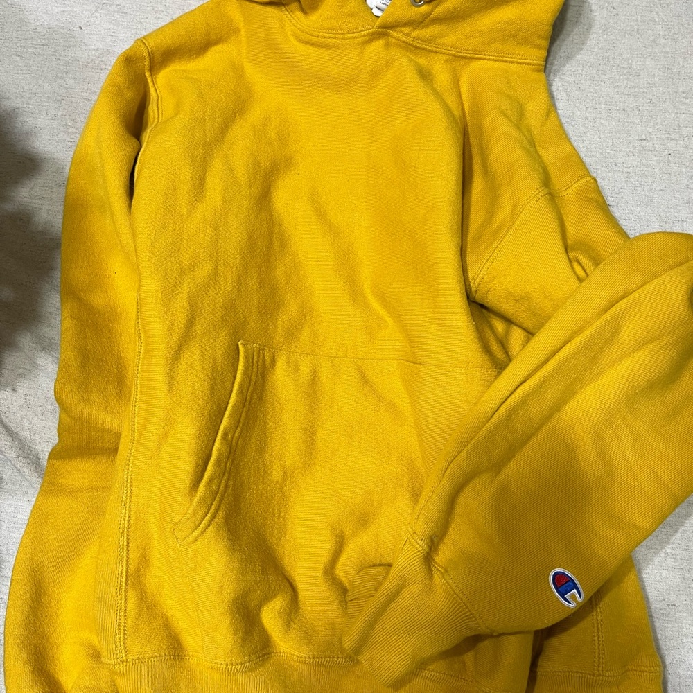 Champion Bright Yellow Reverse Weave Hoodie